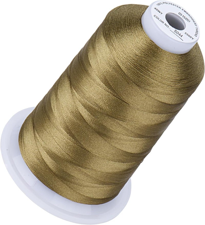 simthread 5500Yds Embroidery Thread, 5000M High-Yardage 40WT 100% Polyester Thread – 170+ Vivid Colors, High-Speed Rated – Compatible with Brother, Singer, Janome & More - Dark Ivy S044 - Image 1